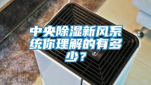 中央除濕新風(fēng)系統(tǒng)你理解的有多少？
