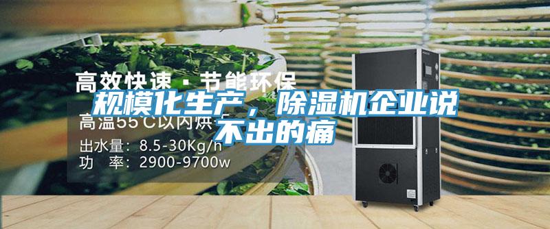 規(guī)模化生產(chǎn)，除濕機(jī)企業(yè)說不出的痛