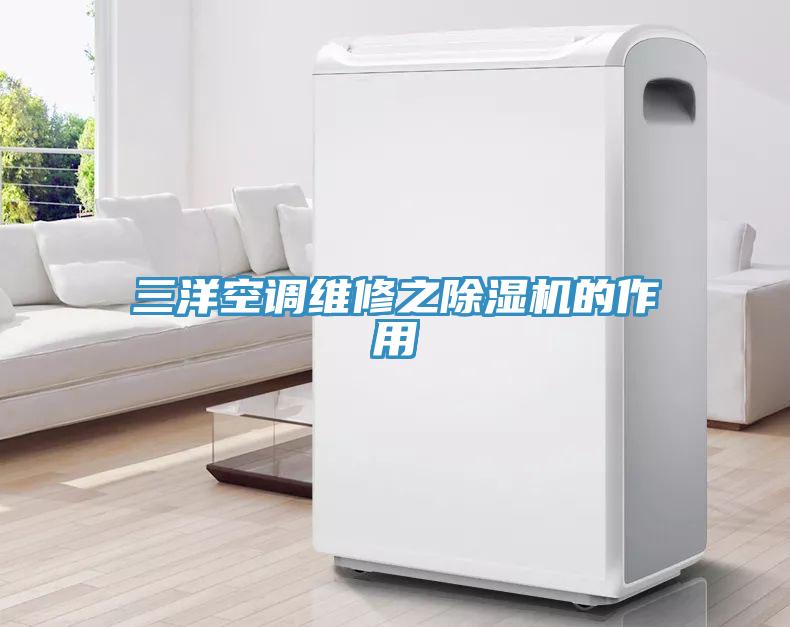 三洋空調(diào)維修之除濕機的作用