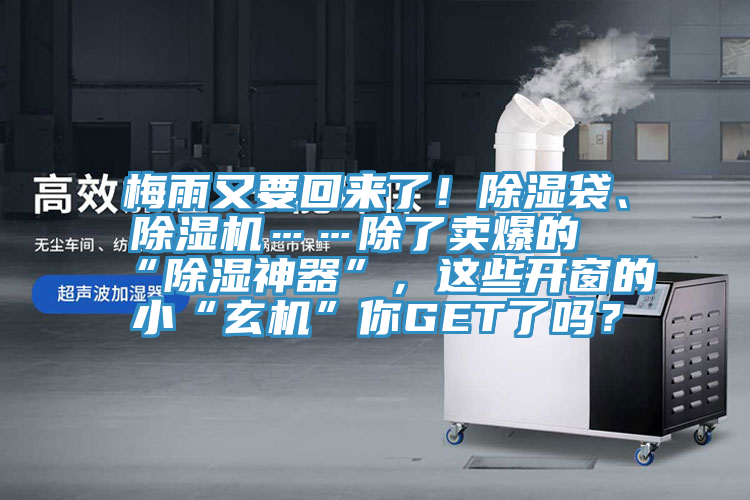 梅雨又要回來了！除濕袋、除濕機……除了賣爆的“除濕神器”，這些開窗的小“玄機”你GET了嗎？