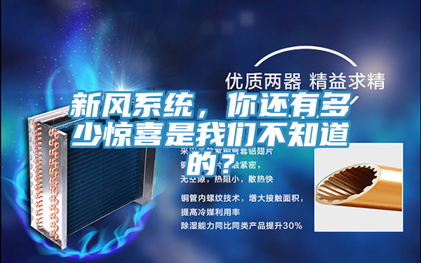 新風(fēng)系統(tǒng)，你還有多少驚喜是我們不知道的？
