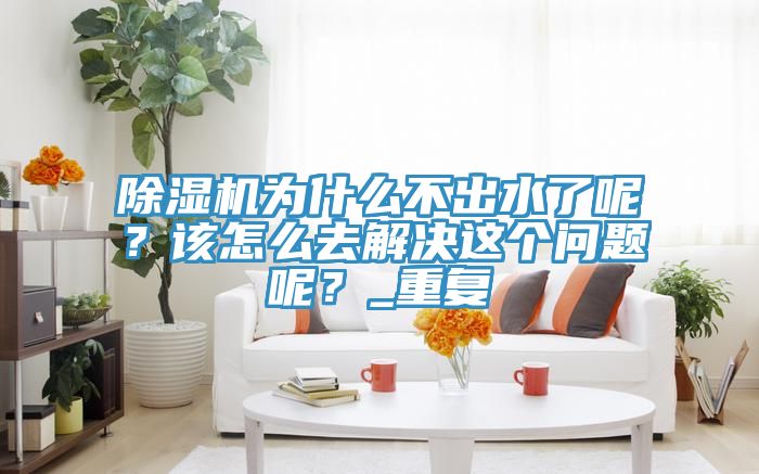 除濕機(jī)為什么不出水了呢？該怎么去解決這個(gè)問題呢？_重復(fù)